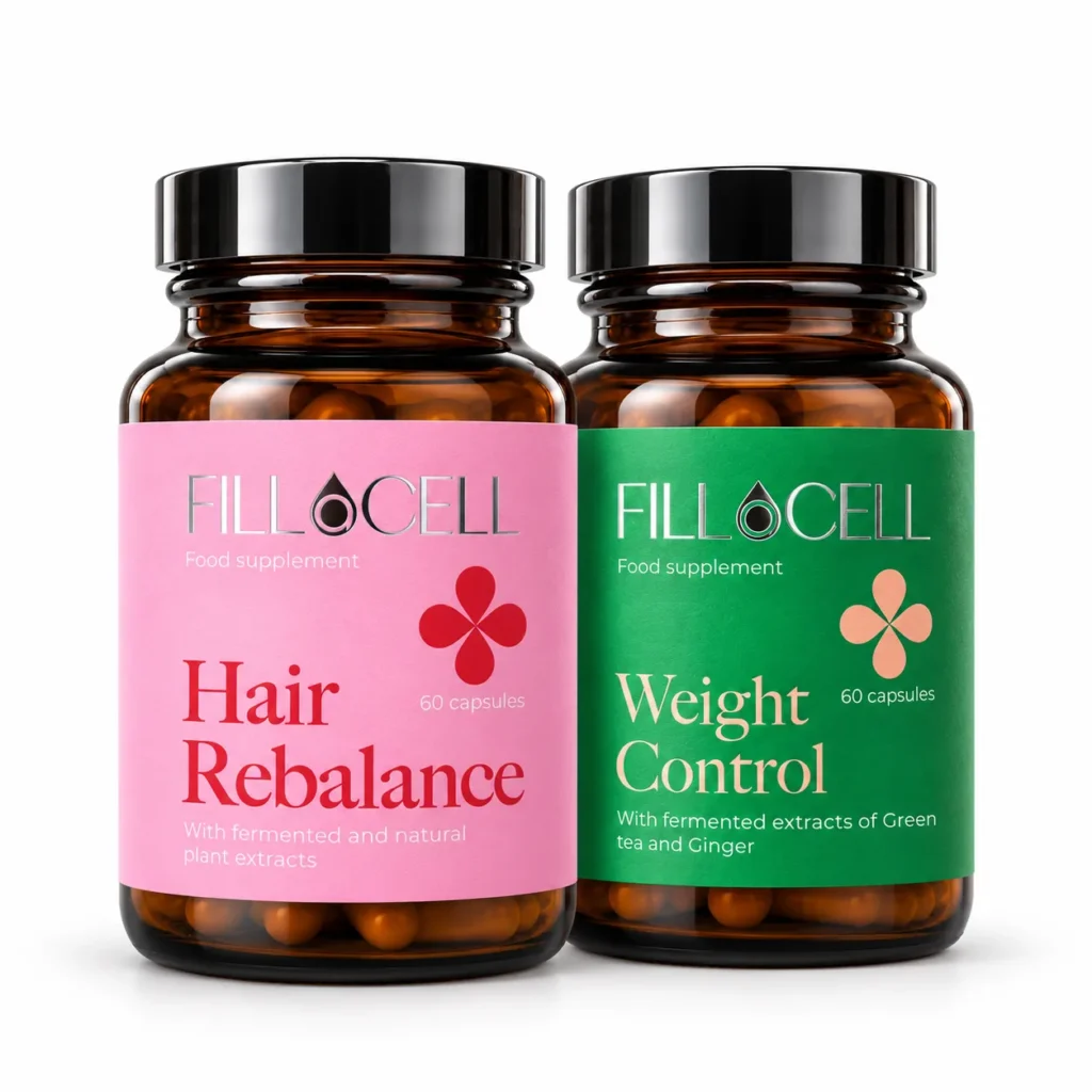 FILLaCELL rinkinys Graži ir lengva: Hair Rebalance ir Weight Control